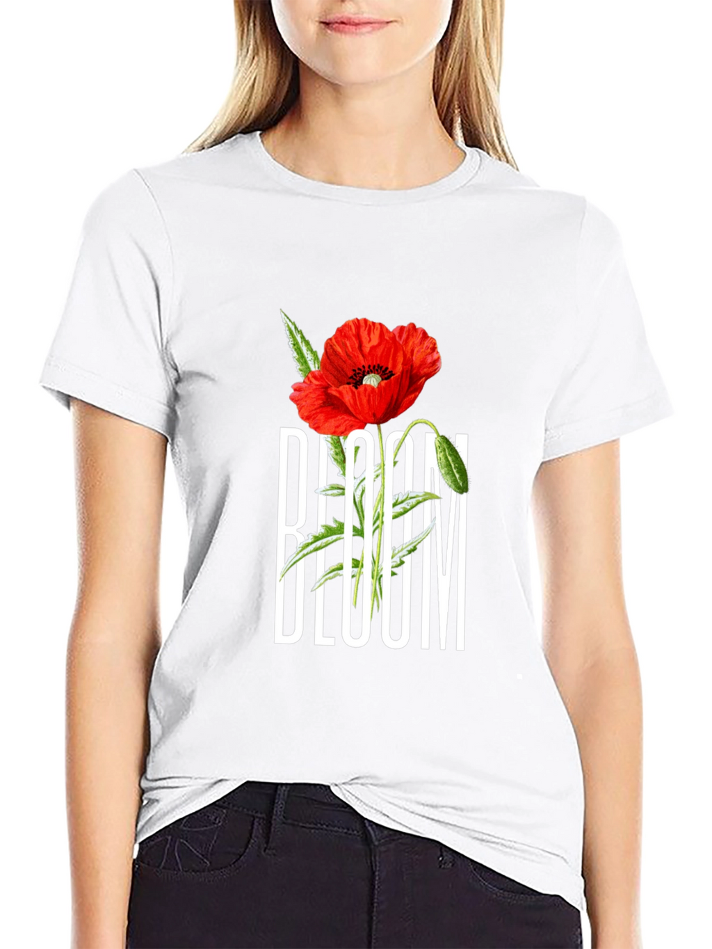 Bloom Graphic T-Shirt - Black Cotton Tee