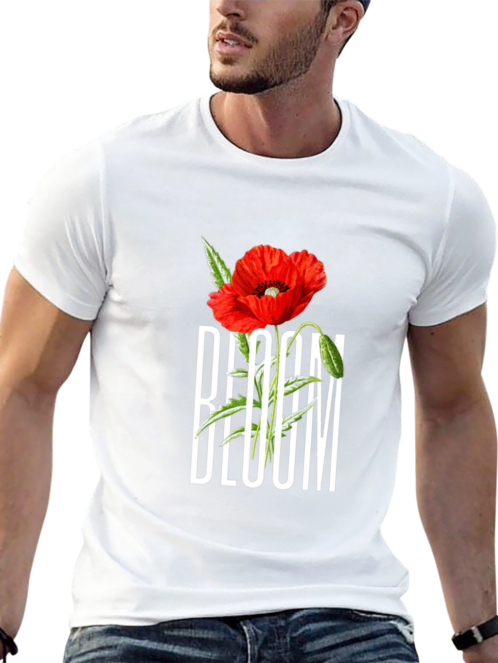 Bloom Graphic T-Shirt - Black Cotton Tee