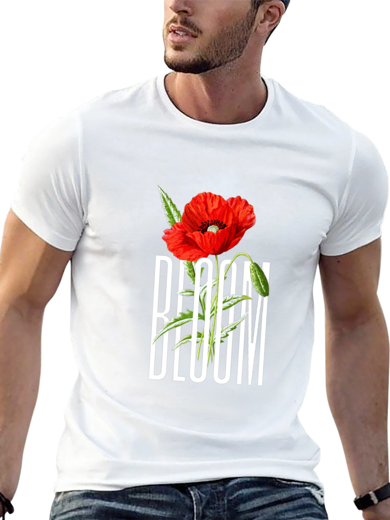 Bloom Graphic T-Shirt - Black Cotton Tee