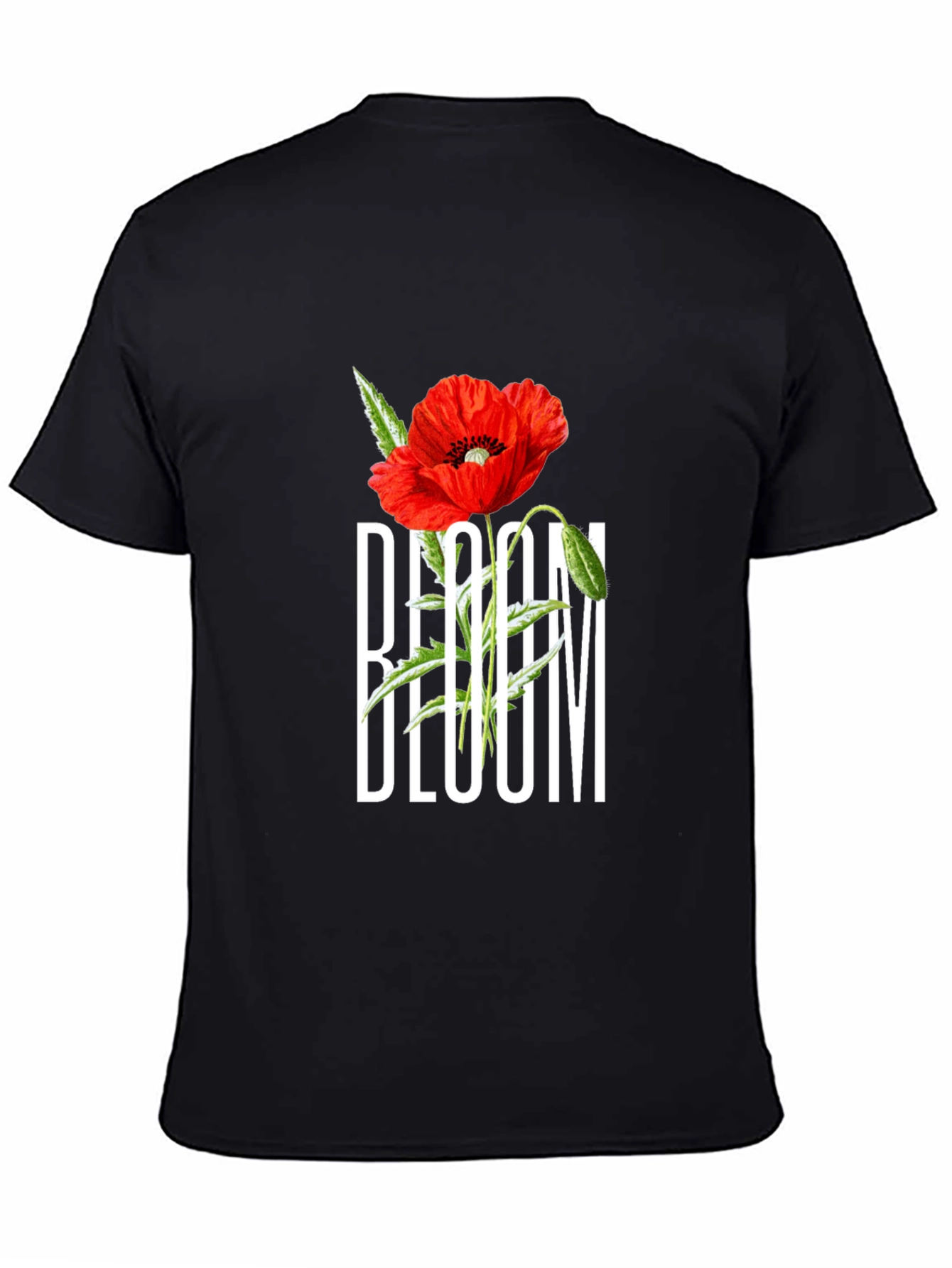 Bloom Graphic T-Shirt - Black Cotton Tee