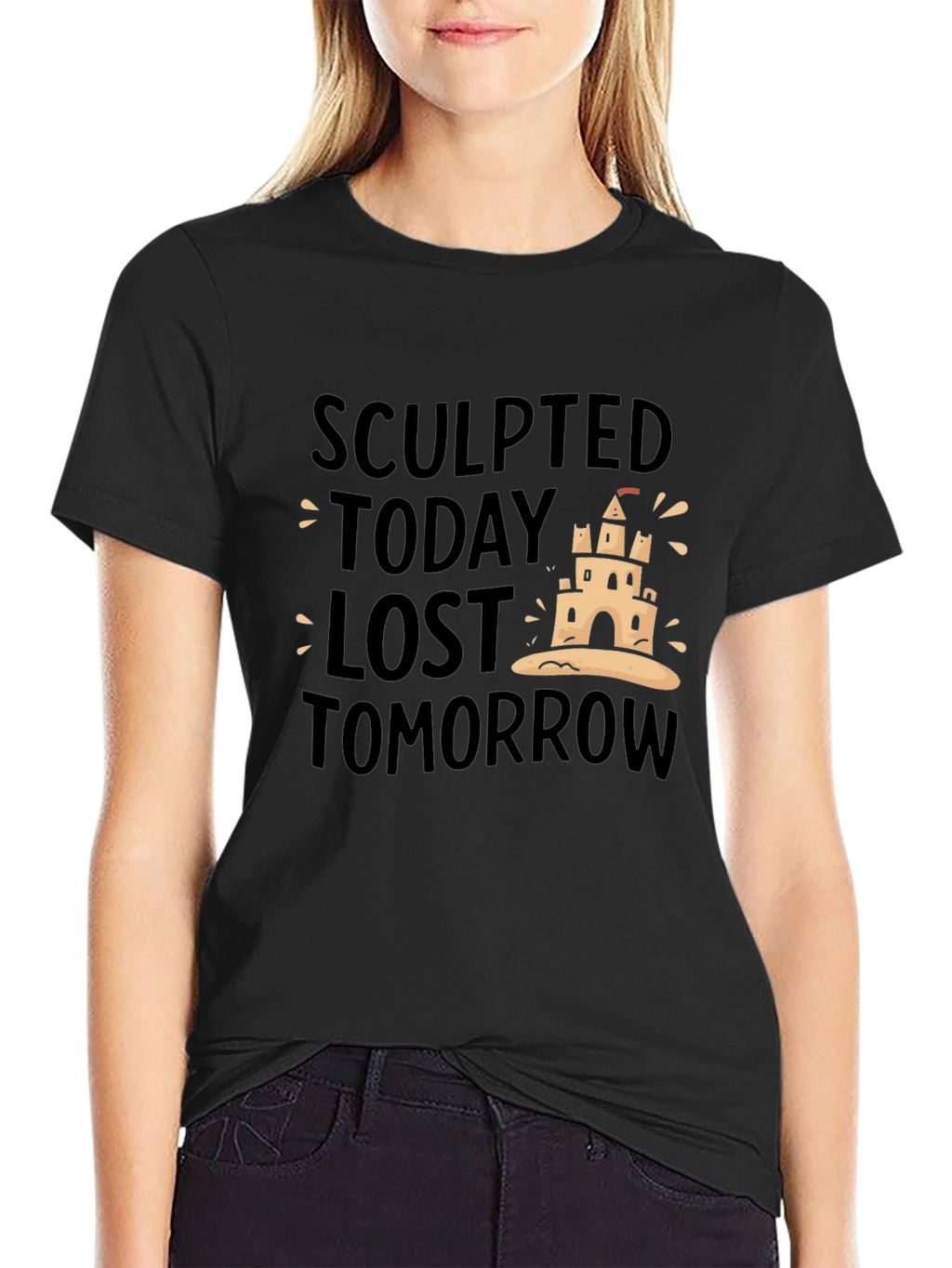 Sculpted Today Lost Tomorrow Black T-Shirt
