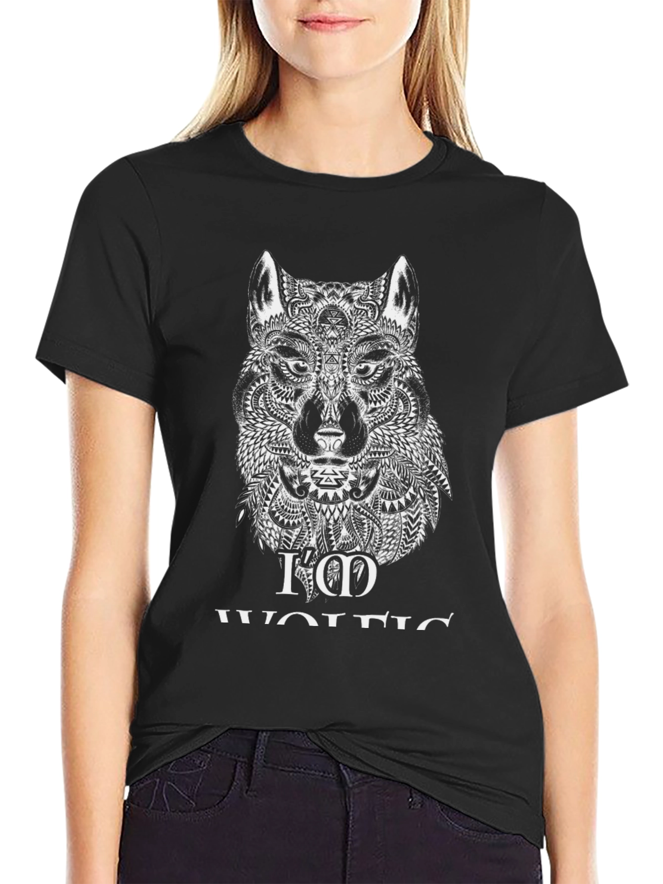 Black Wolf Graphic Tee - I Am Wolf