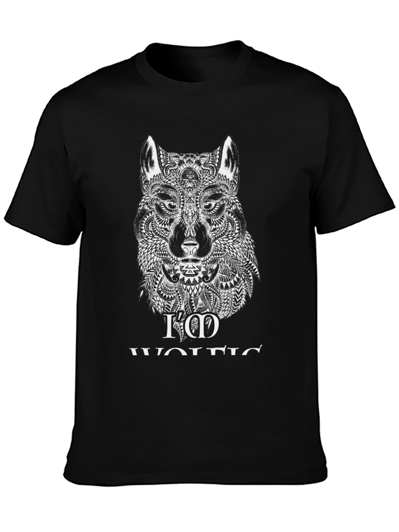 Black Wolf Graphic Tee - I Am Wolf