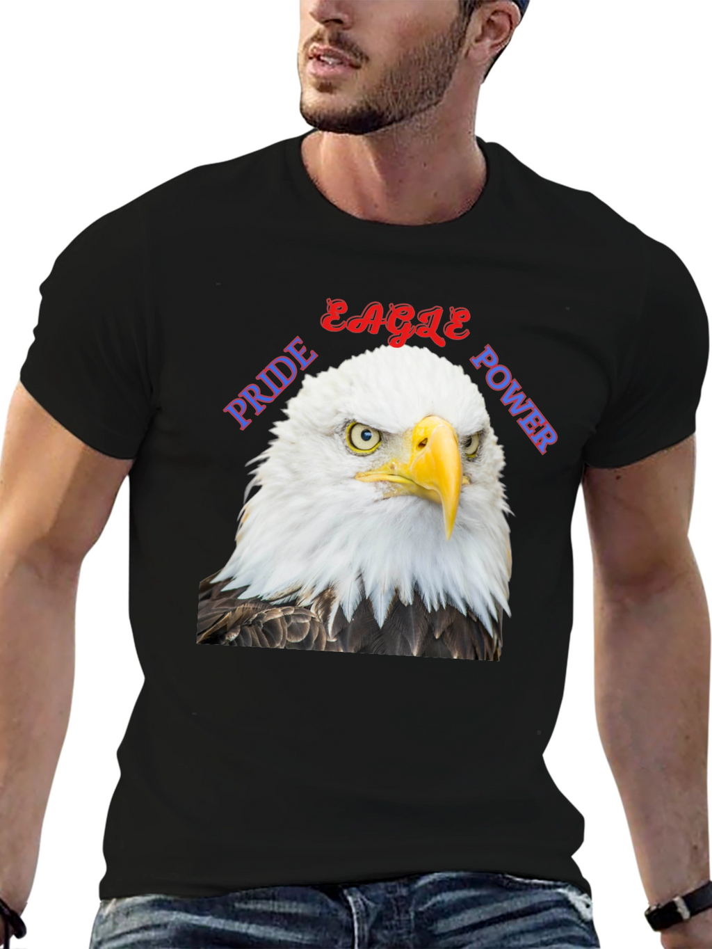 Eagle Pride Power Graphic T-Shirt - Patriotic Design