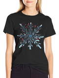 Snowflake Graphic T-Shirt - Cool Winter Design