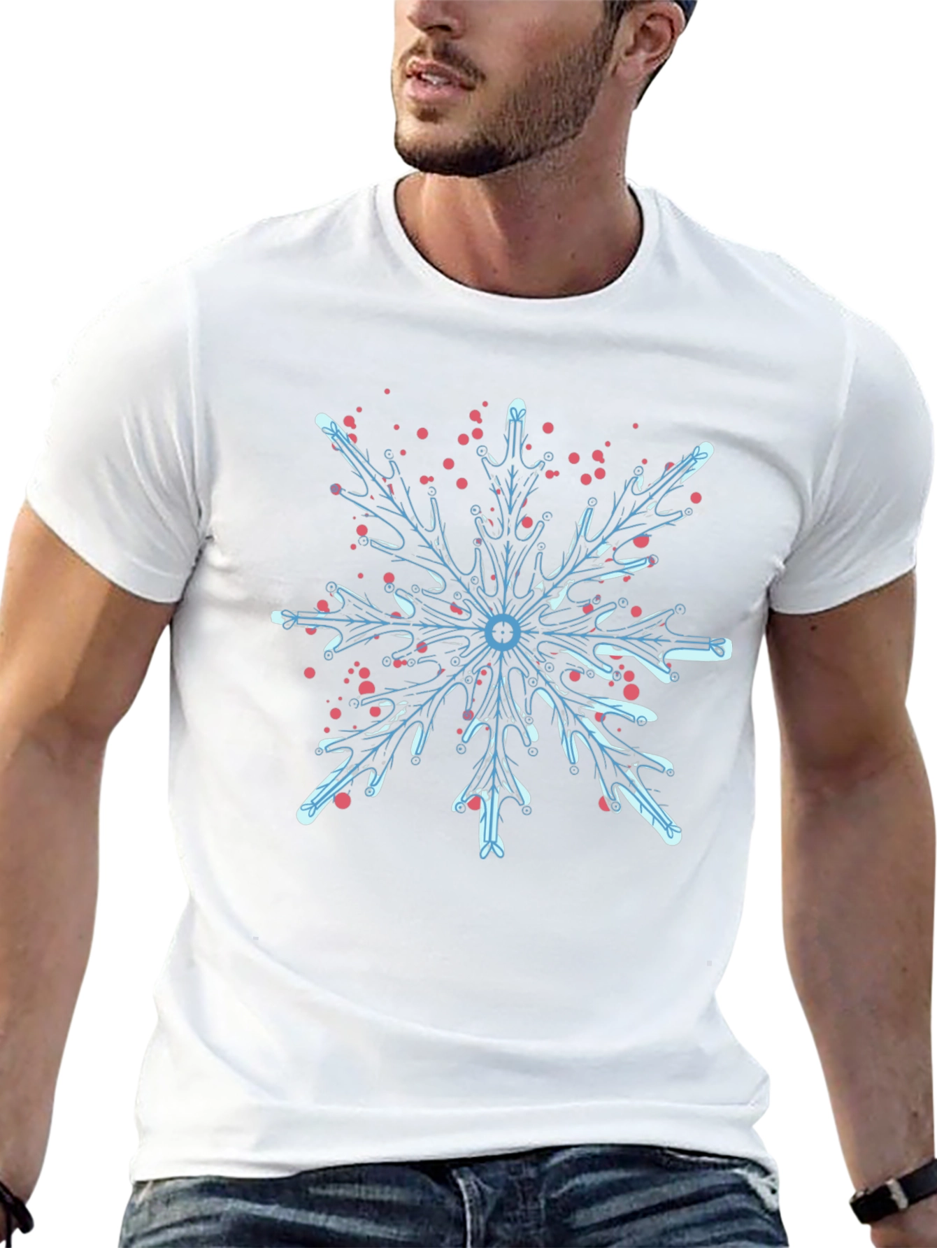 Snowflake Graphic T-Shirt - Cool Winter Design