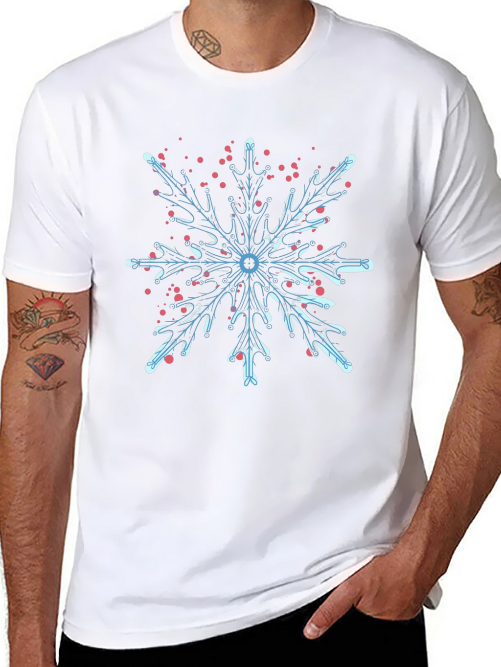 Snowflake Graphic T-Shirt - Cool Winter Design