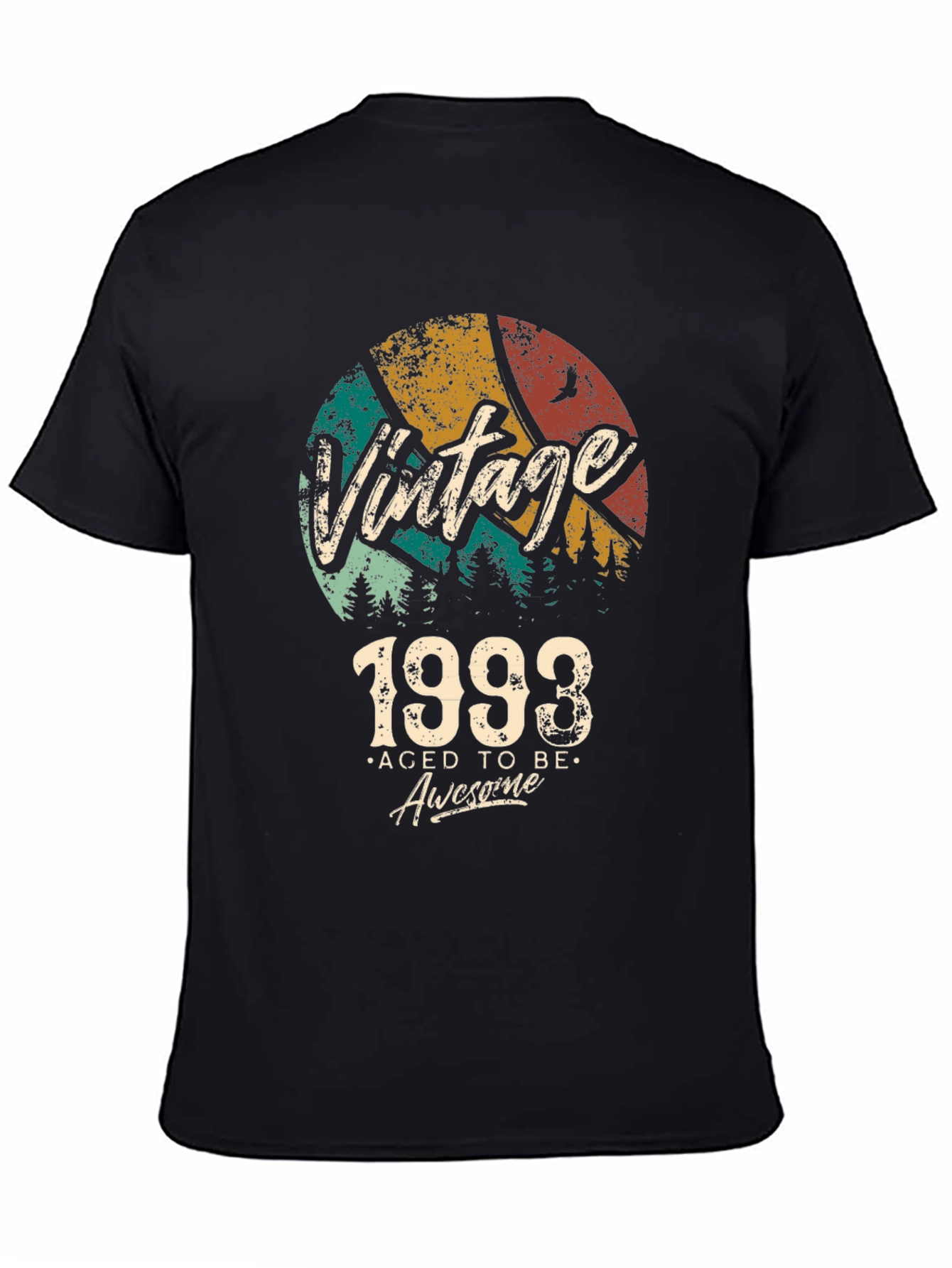 Vintage 1993 Aged to Be Awesome Black T-Shirt