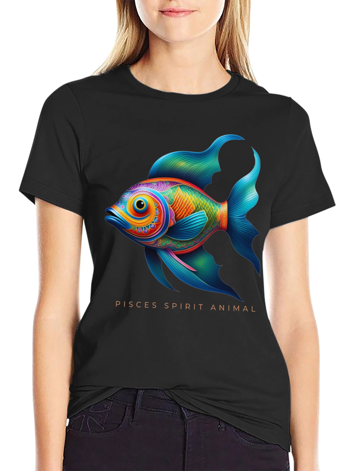 Pisces Spirit Animal Graphic T-Shirt - Artistic Design