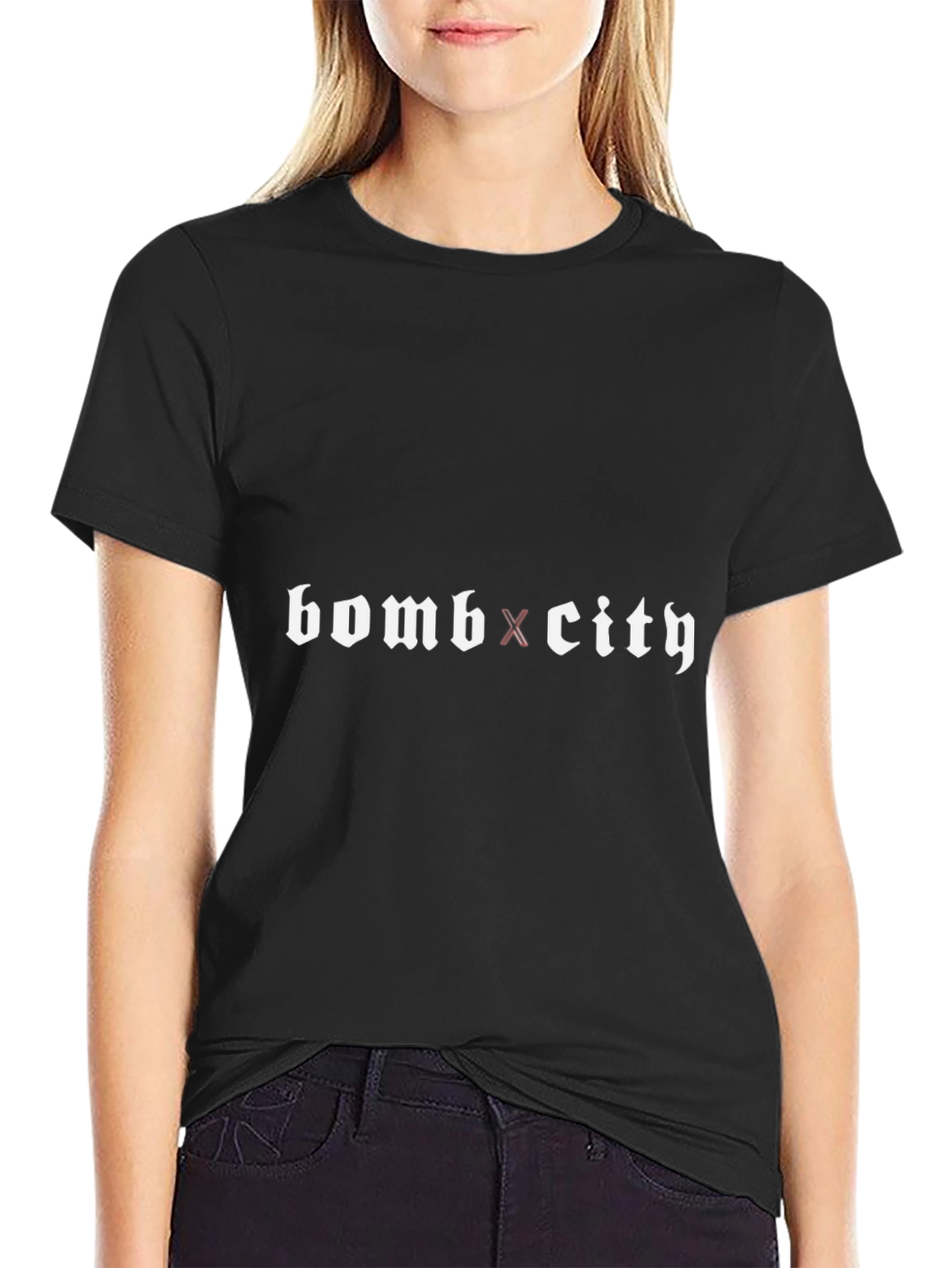 Bomb City Graphic Tee - Black Cotton Blend