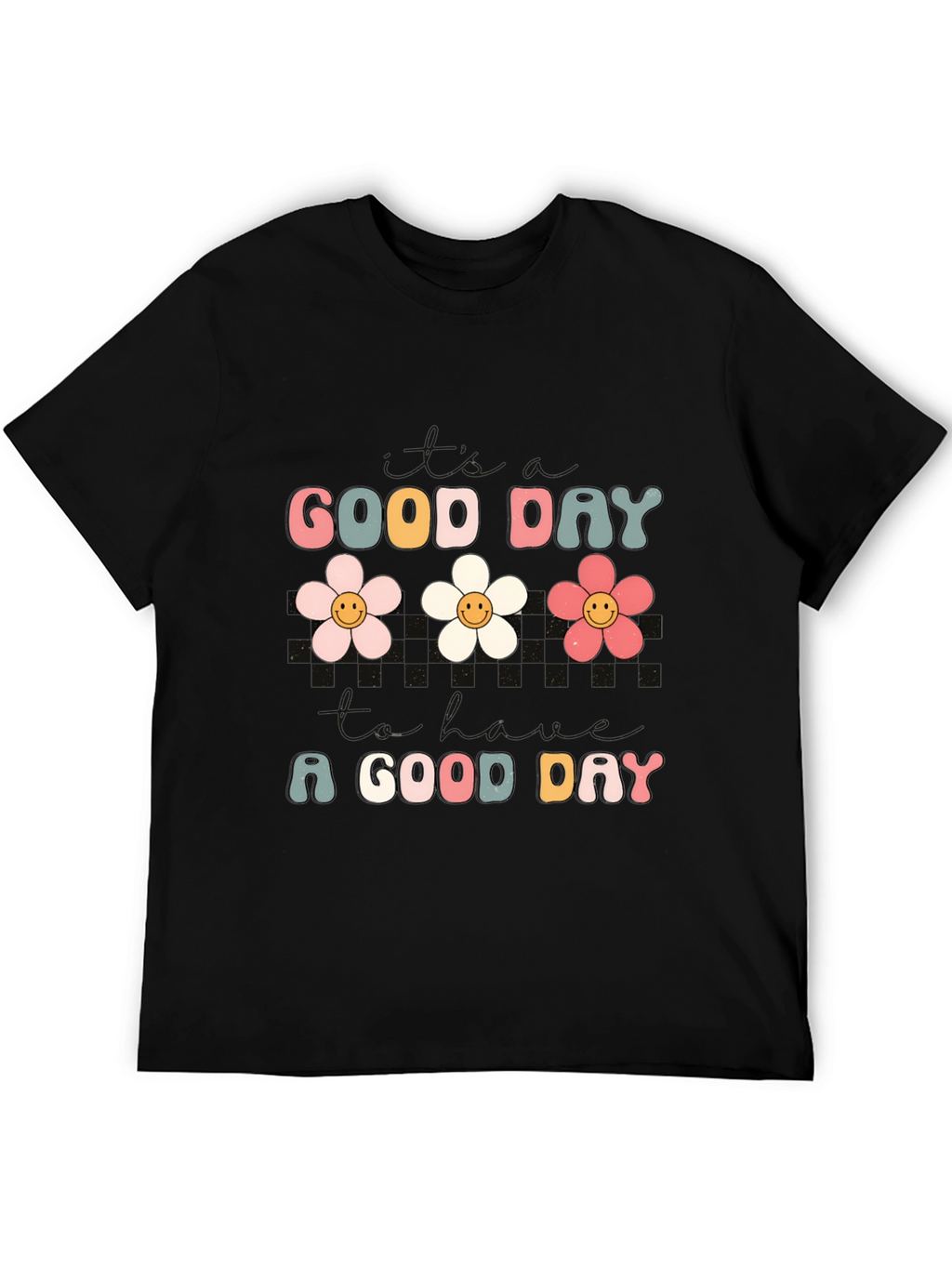 Good Day Flower Graphic Tee - Trendy Comfort