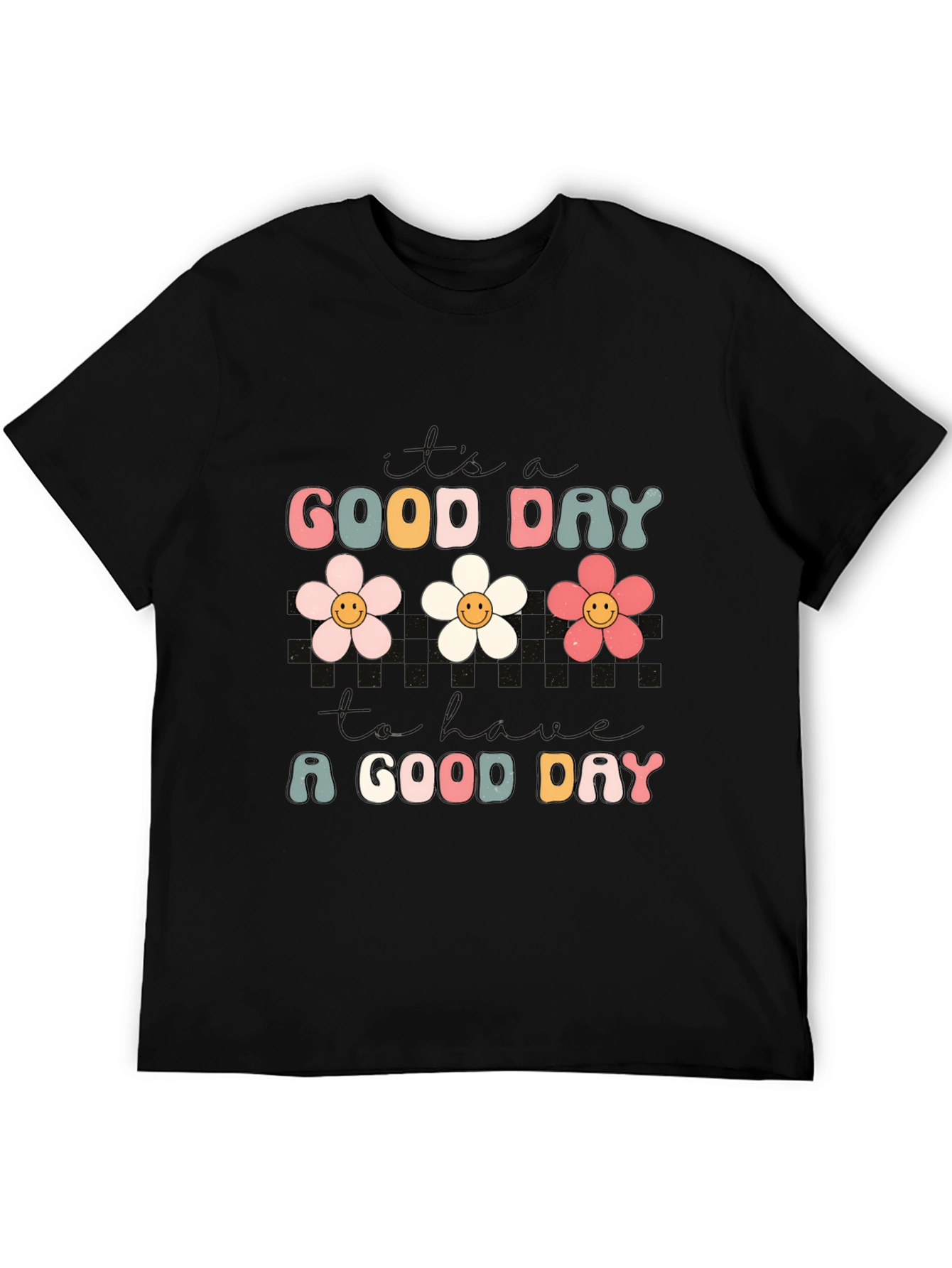Good Day Flower Graphic Tee - Trendy Comfort
