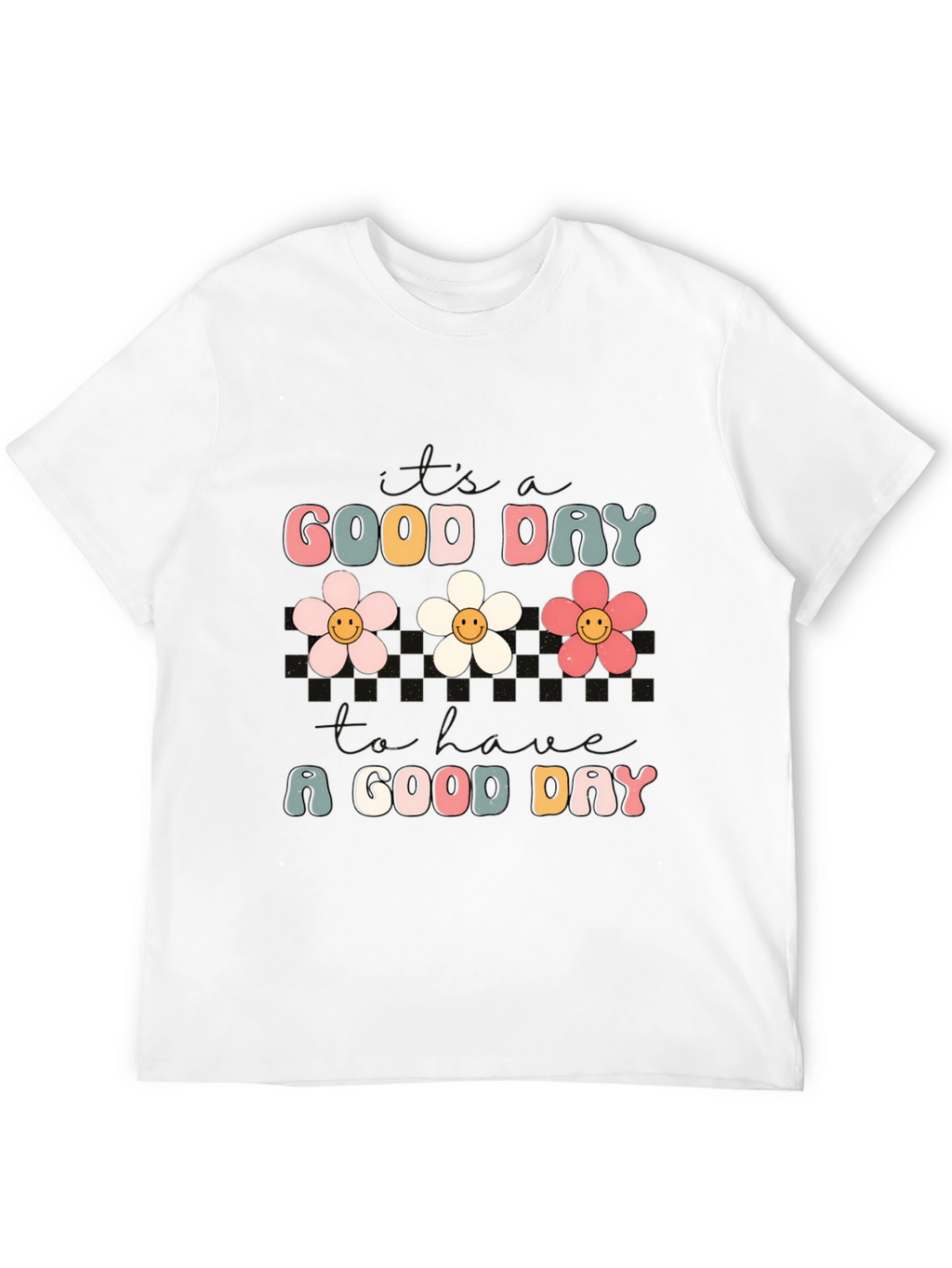 Good Day Flower Graphic Tee - Trendy Comfort