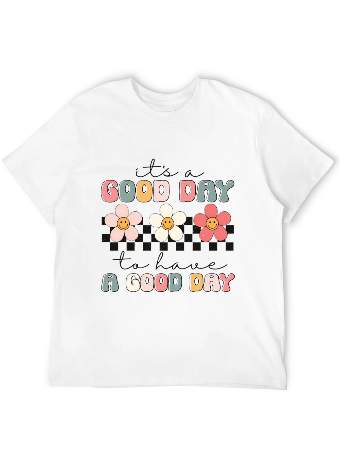 Good Day Flower Graphic Tee - Trendy Comfort