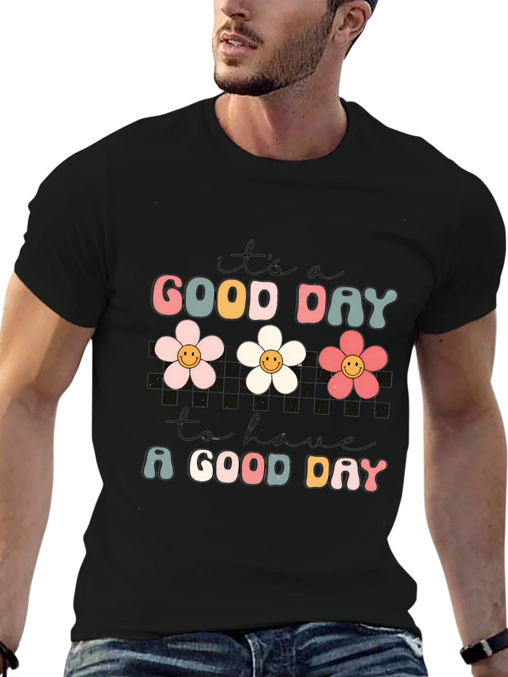 Good Day Flower Graphic Tee - Trendy Comfort