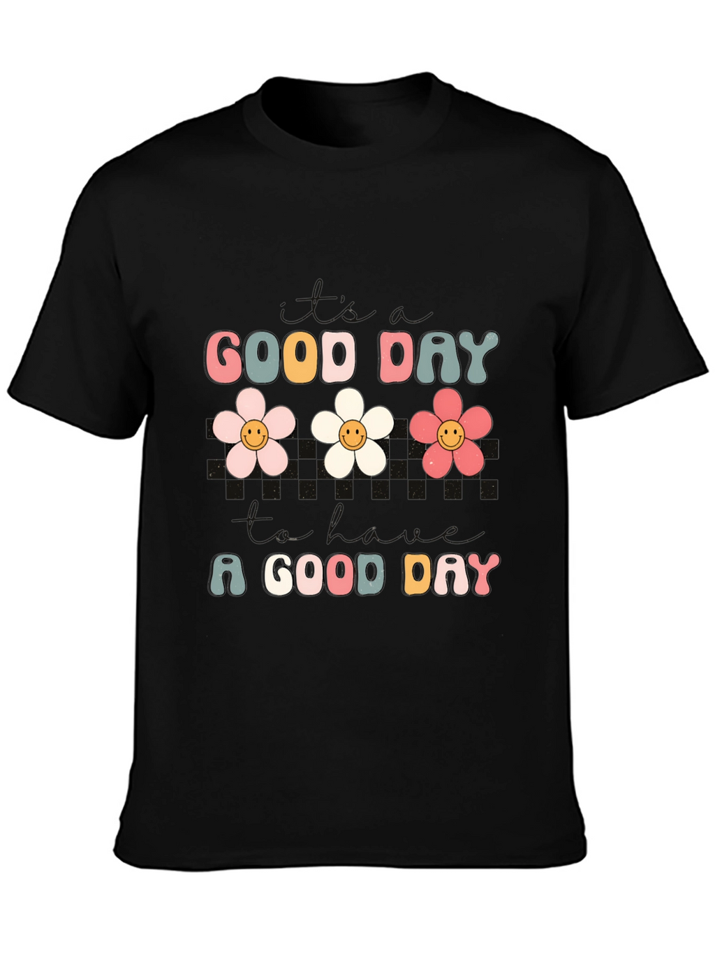Good Day Flower Graphic Tee - Trendy Comfort