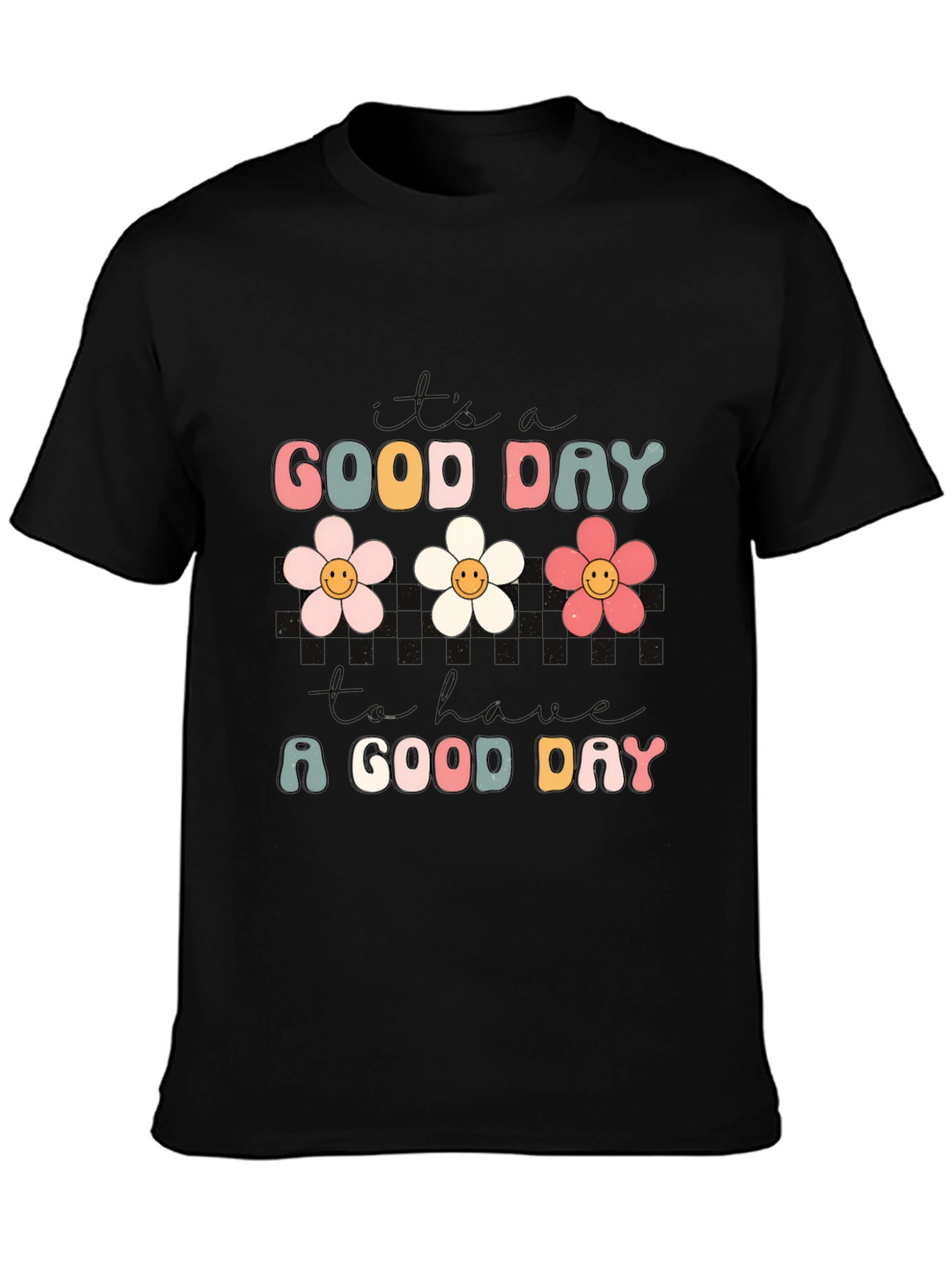 Good Day Flower Graphic Tee - Trendy Comfort
