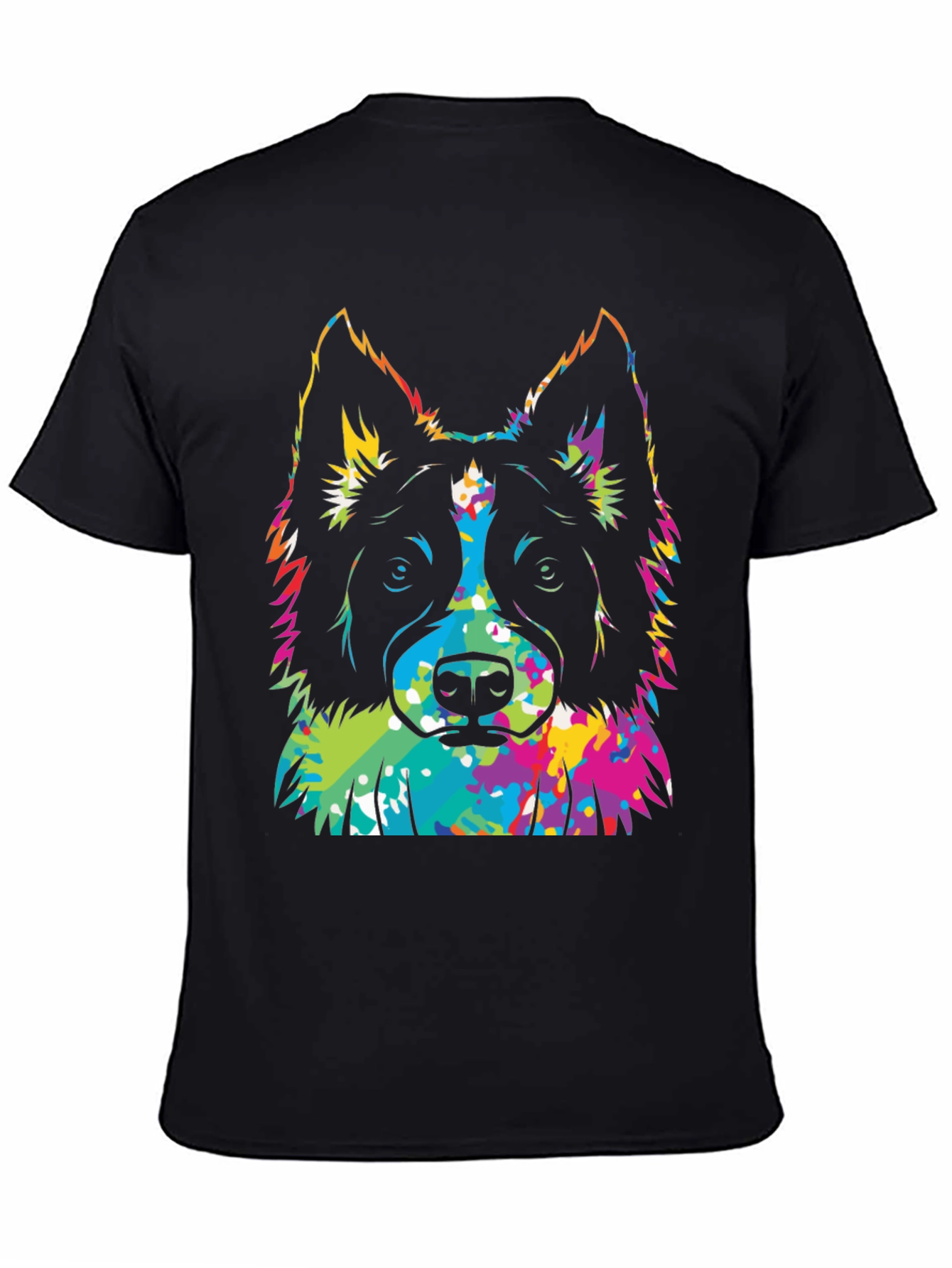 Colorful Dog Graphic T-Shirt – Vibrant Dog Lover Statement Tee