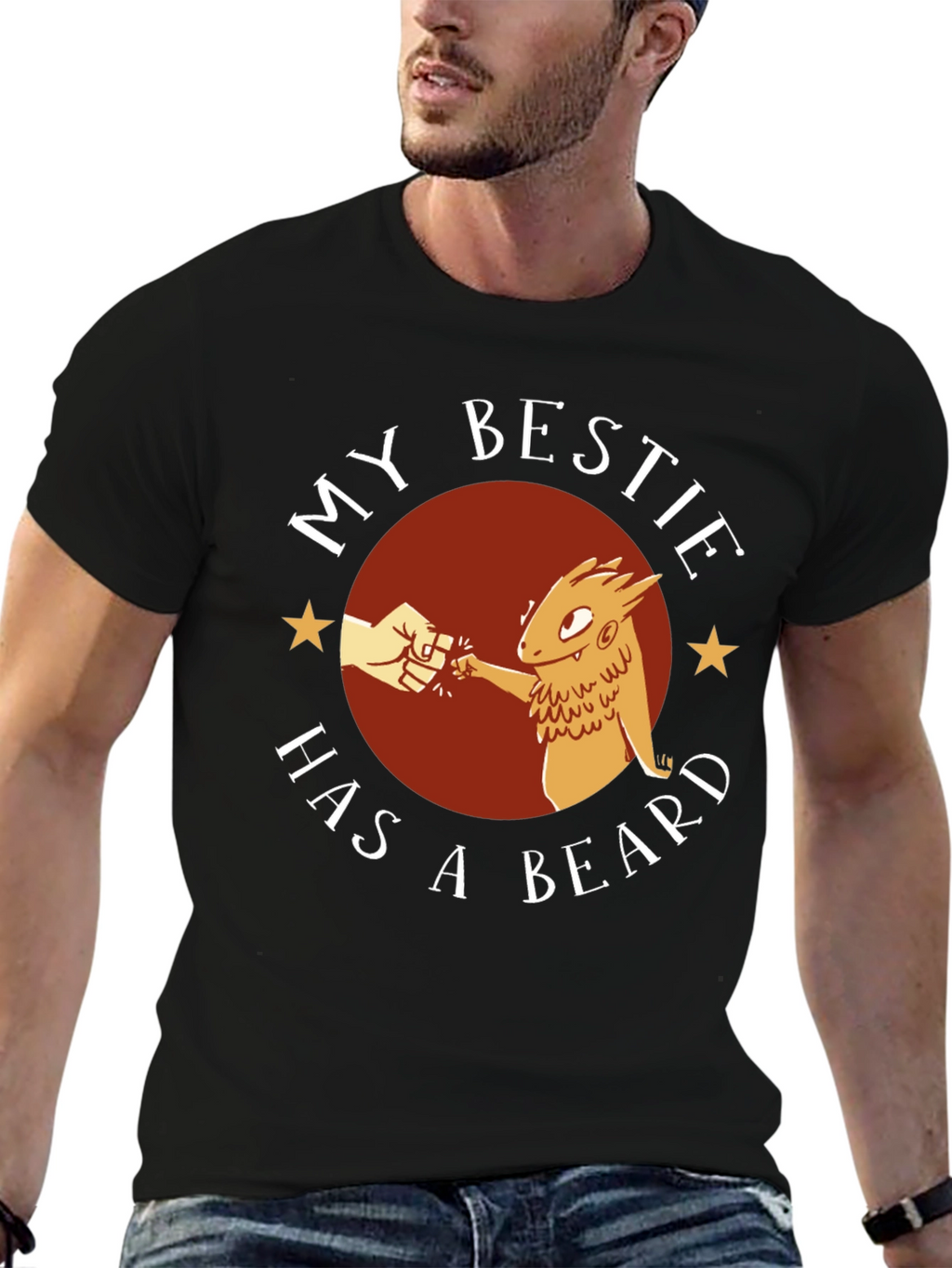 My Bestie Has A Beard Graphic Tee