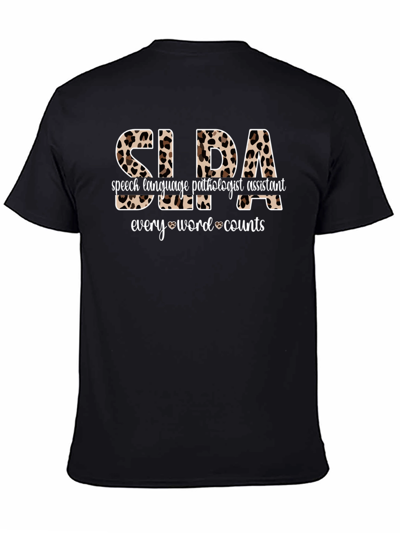 SLPA Leopard Print T-Shirt - Speech Language Pathologist Assistant