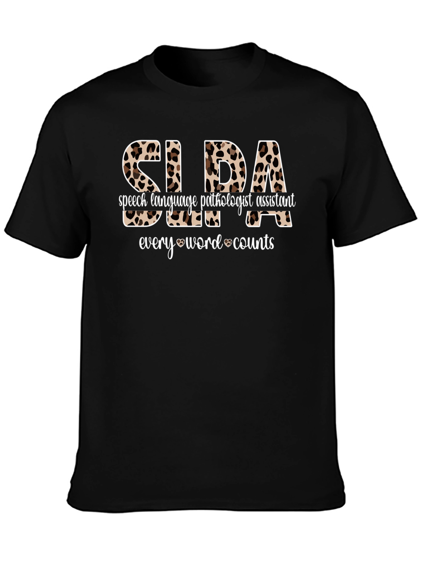 SLPA Leopard Print T-Shirt - Speech Language Pathologist Assistant