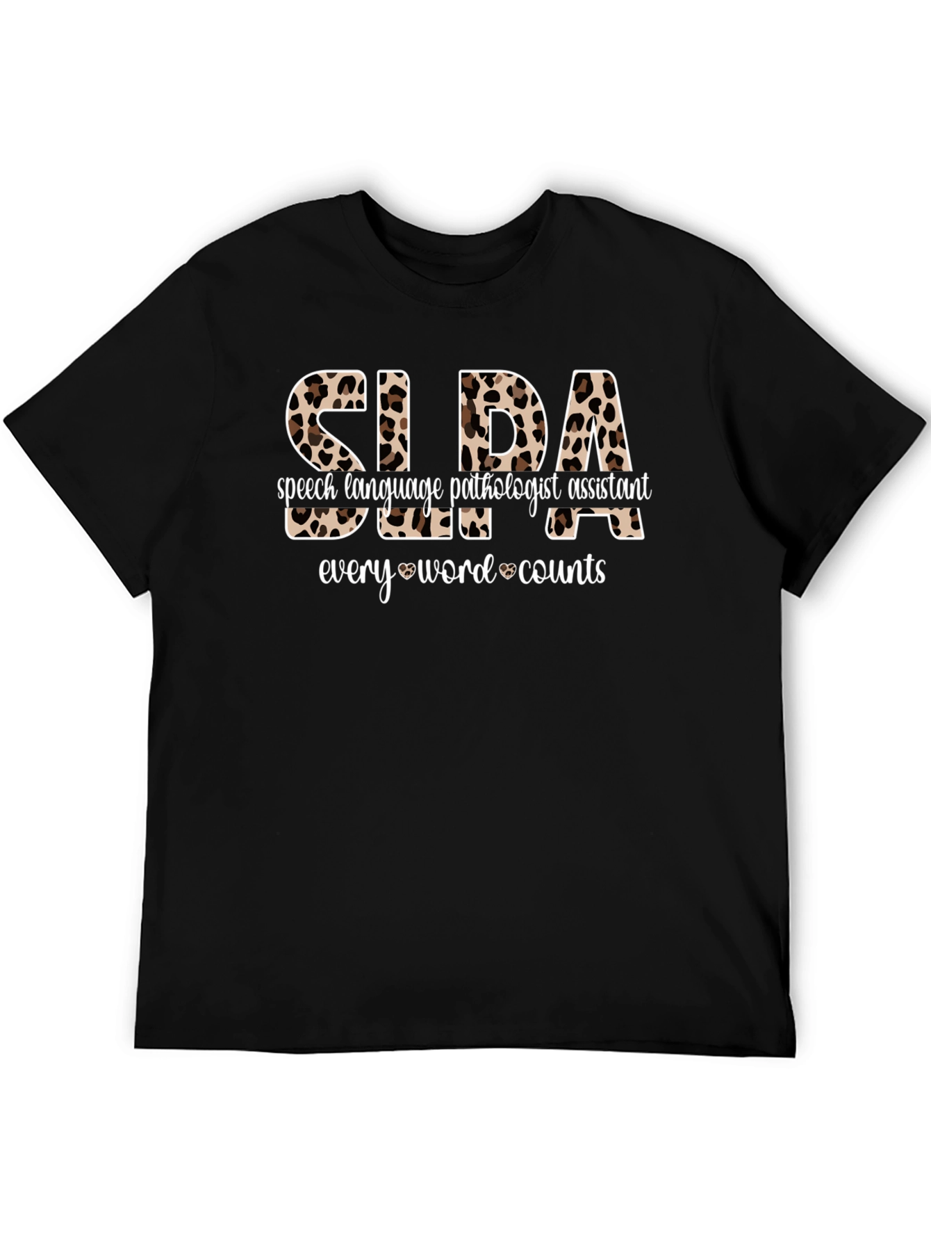 SLPA Leopard Print T-Shirt - Speech Language Pathologist Assistant