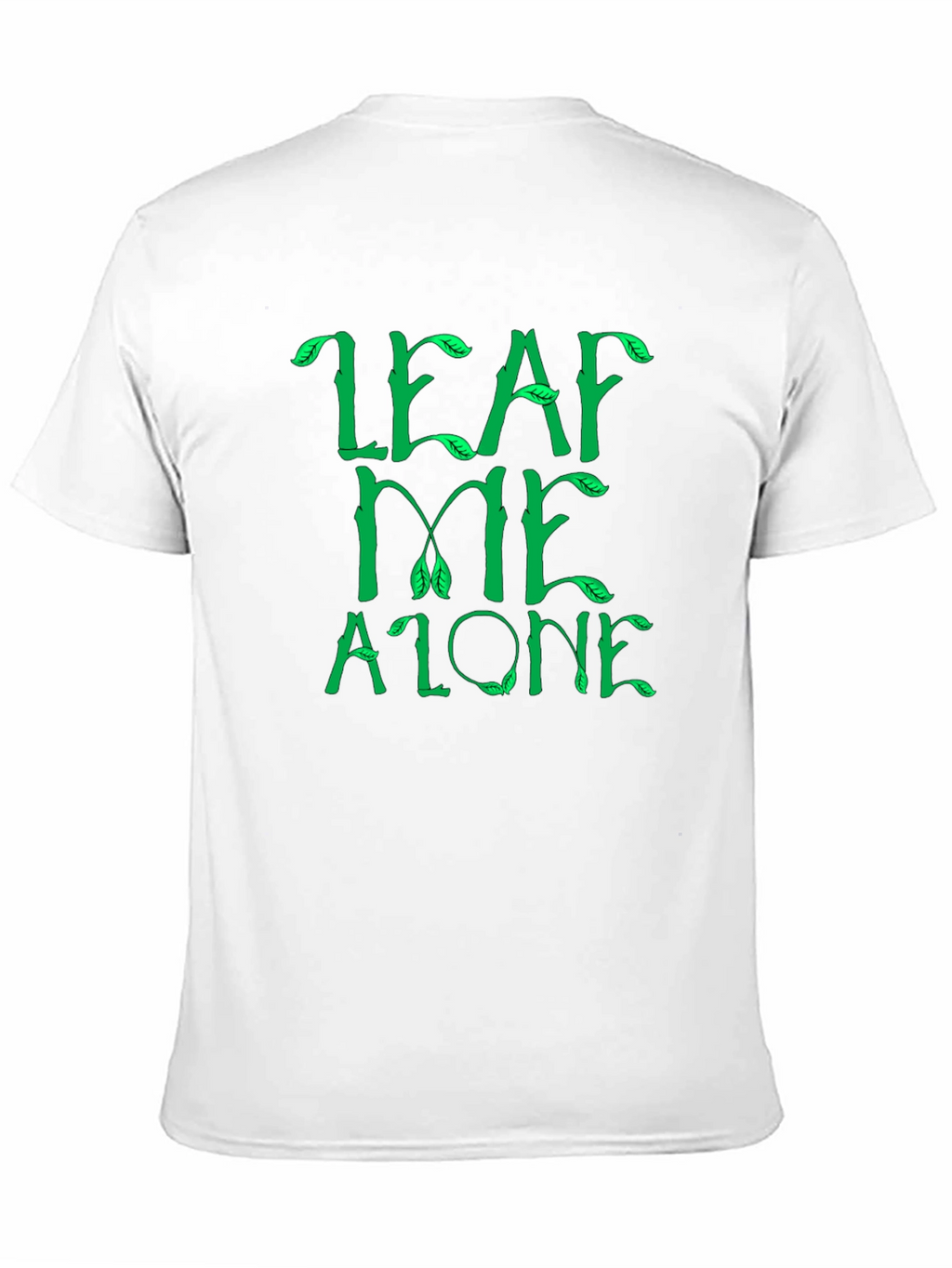 Leaf Me Alone Graphic Tee - Black Cotton T-Shirt