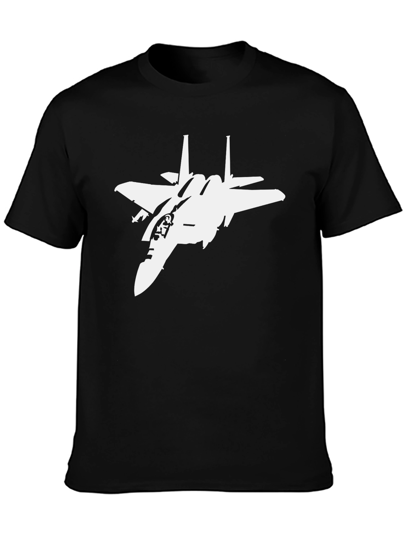 Jet Fighter Graphic T-Shirt - Black