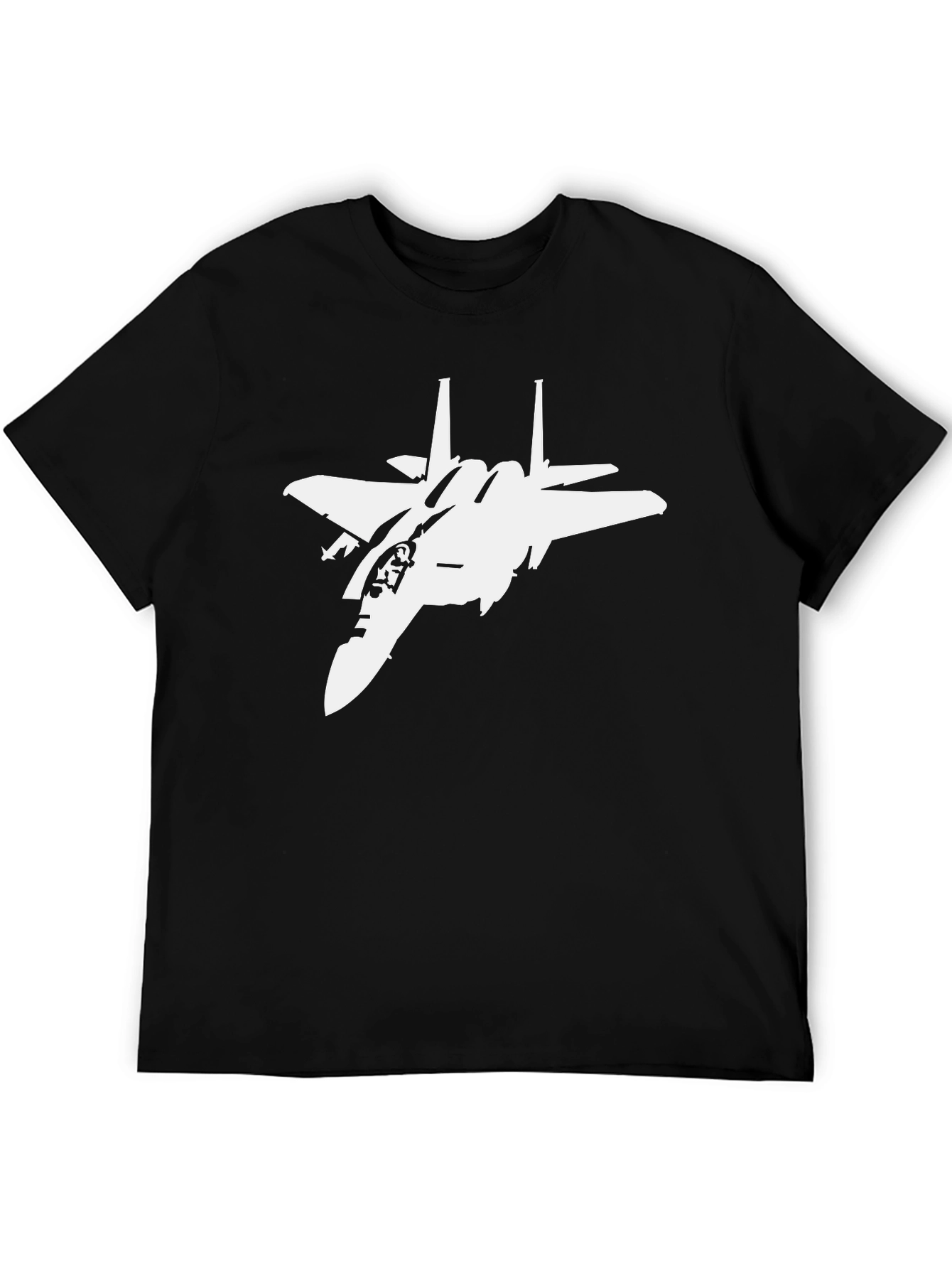 Jet Fighter Graphic T-Shirt - Black