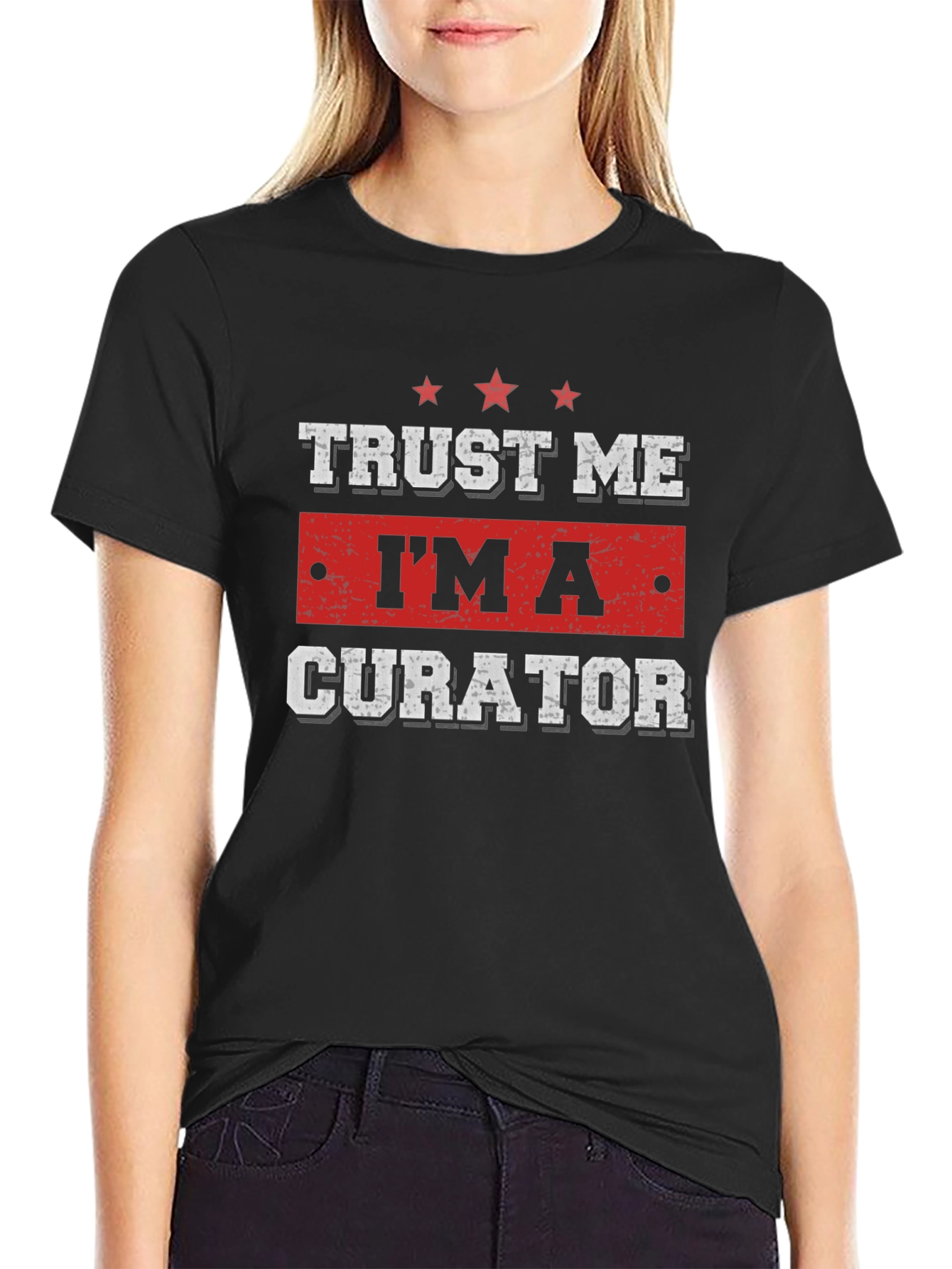 Trust Me Im A Curator Black T-Shirt