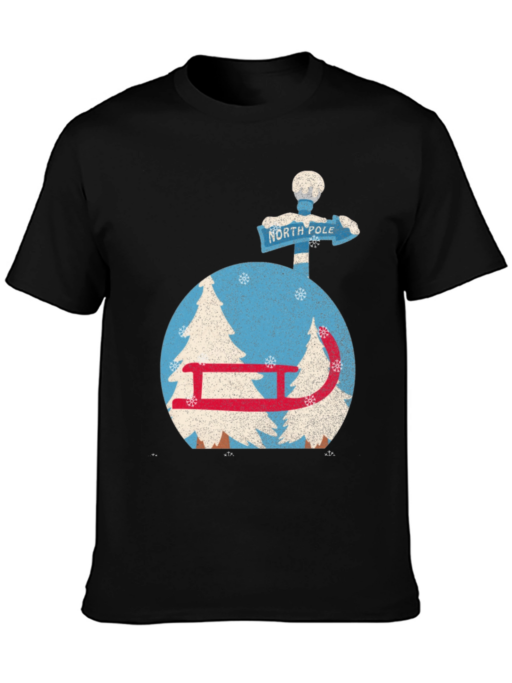 North Pole Winter Sleigh T-Shirt