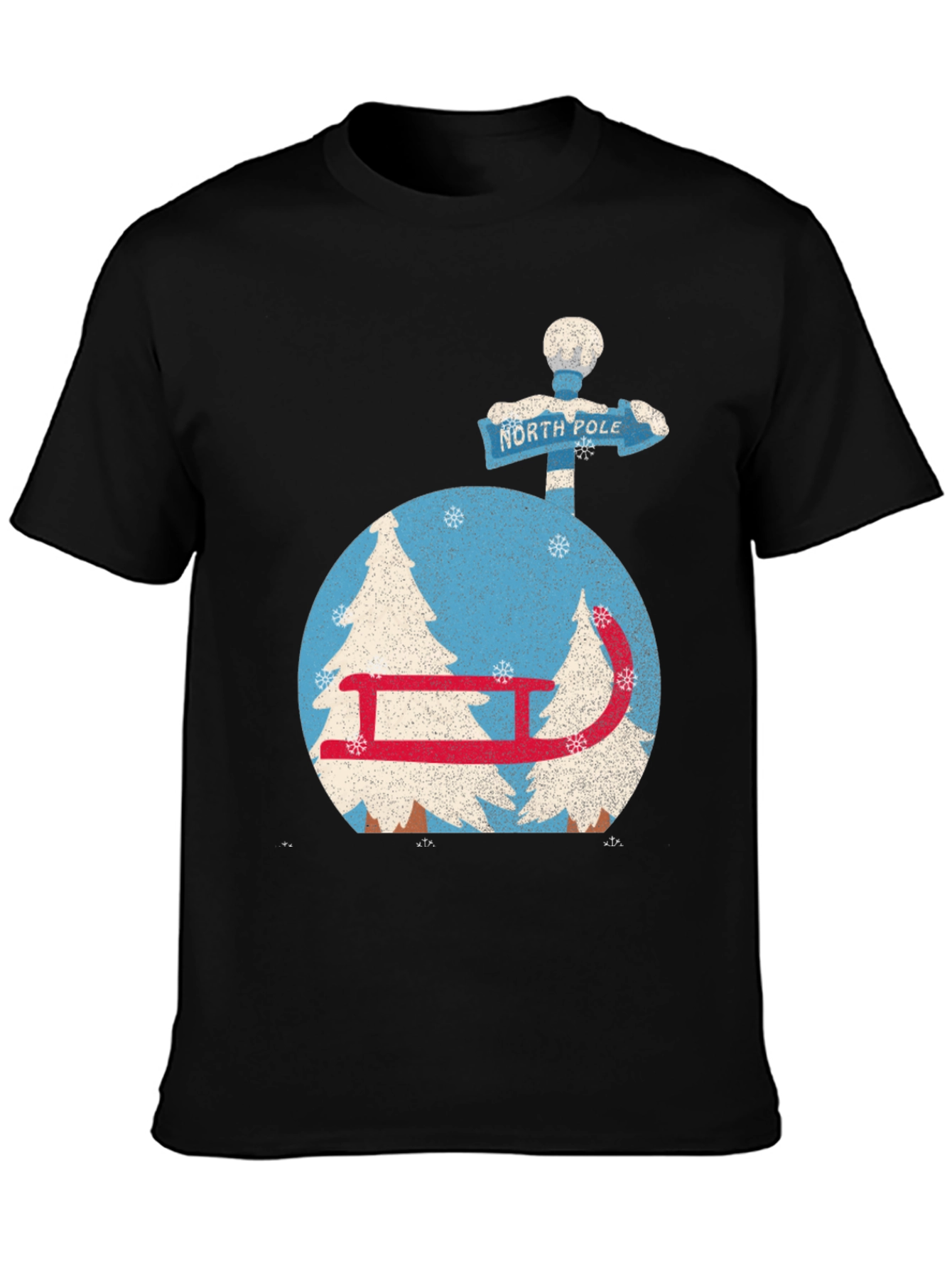 North Pole Winter Sleigh T-Shirt