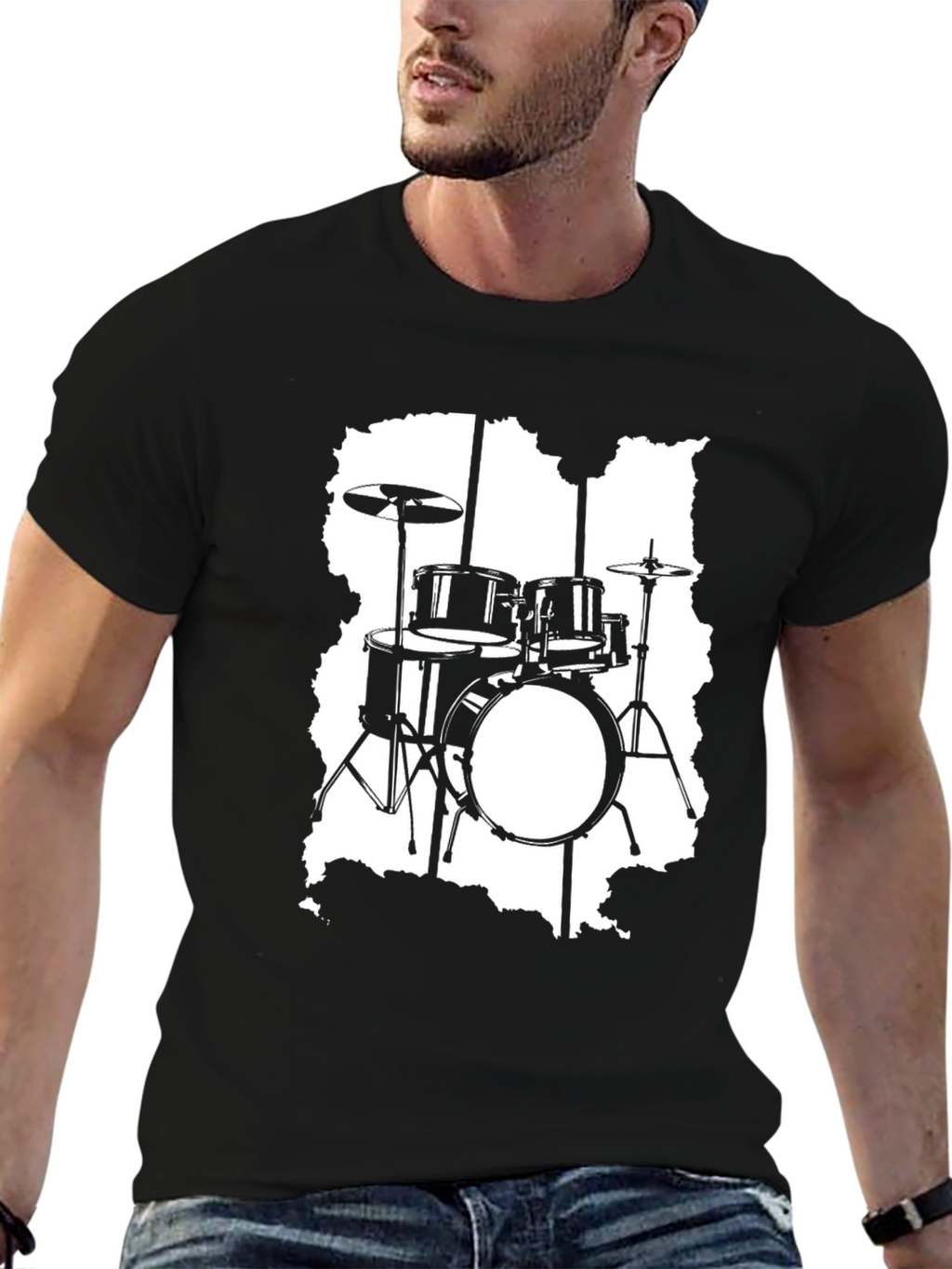 Drum Kit T-Shirt - Music Lover Tee