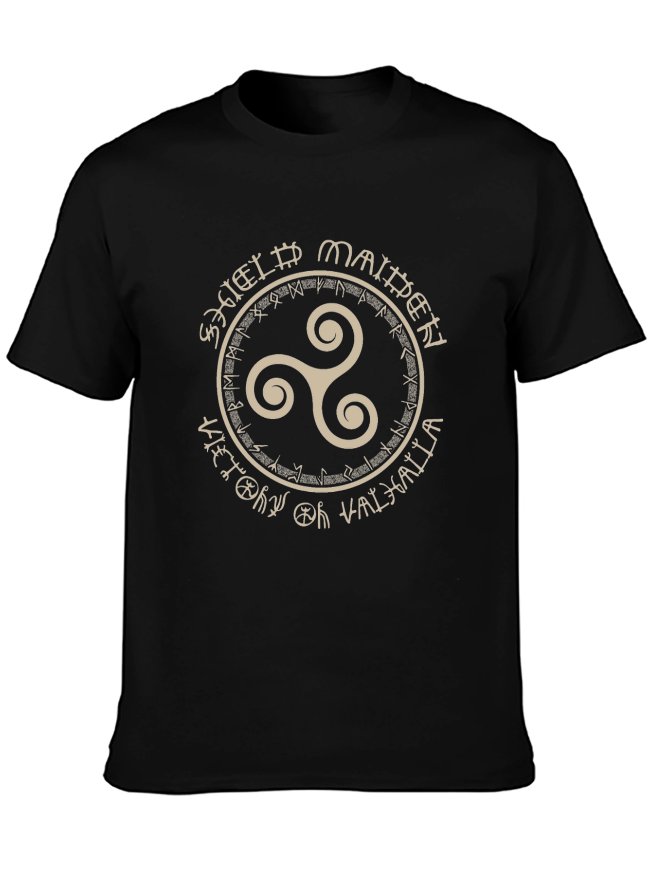 Shield Maiden Viking Graphic Tee - Black