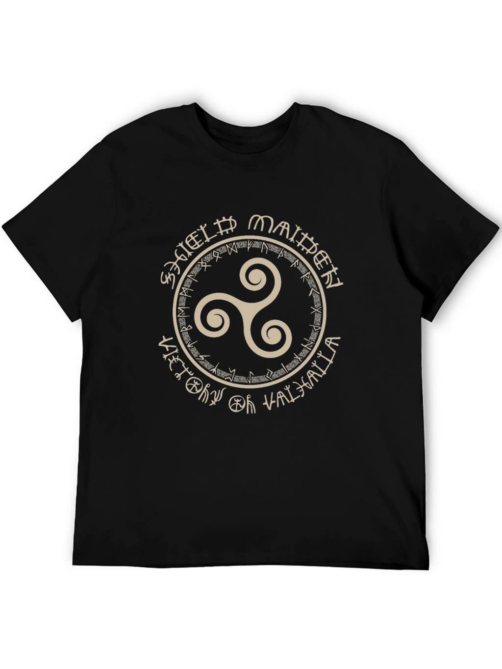 Shield Maiden Viking Graphic Tee - Black