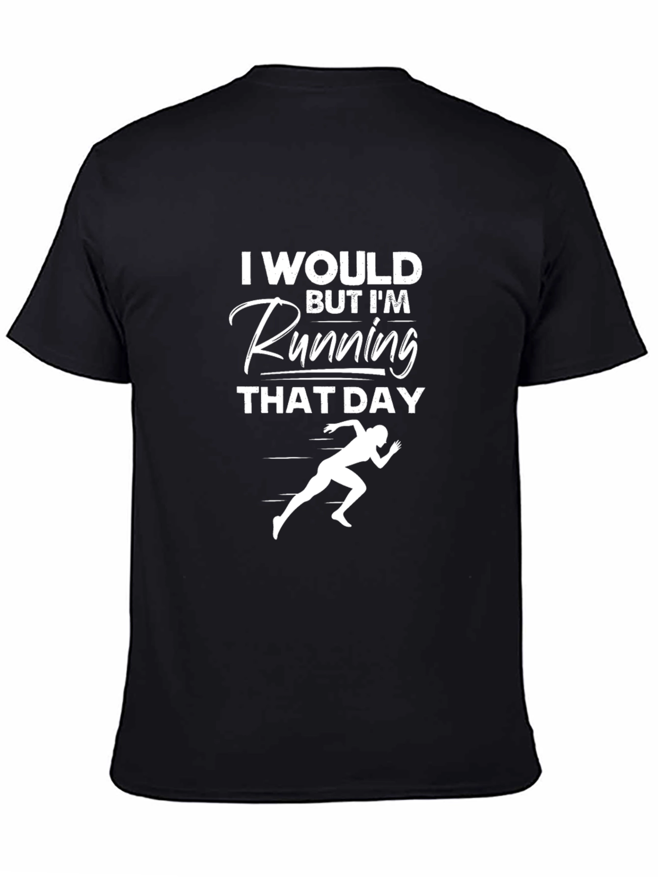 Running Day Graphic Tee - Black Cotton T-Shirt