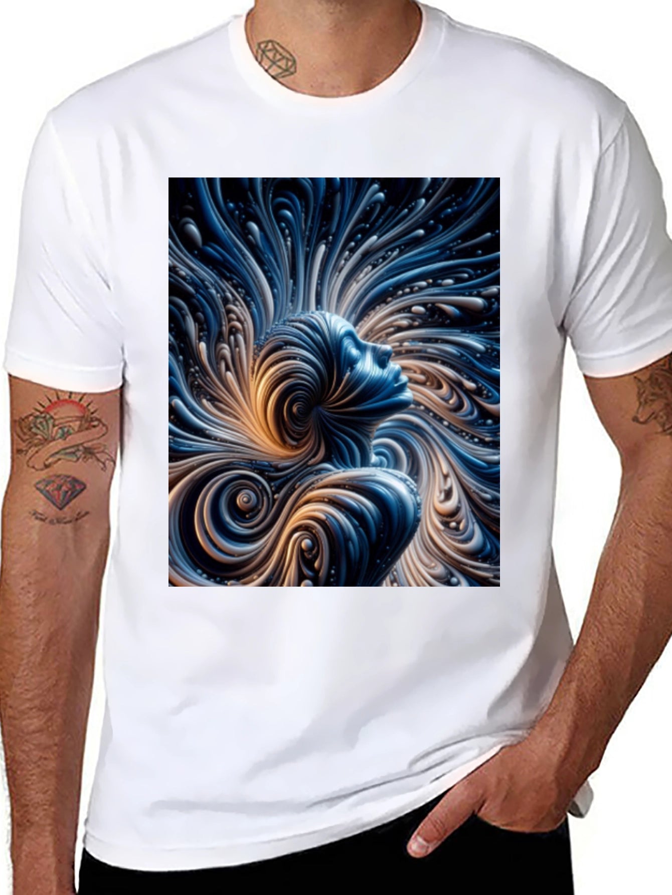 Abstract Mind T-Shirt - Black Cotton Tee