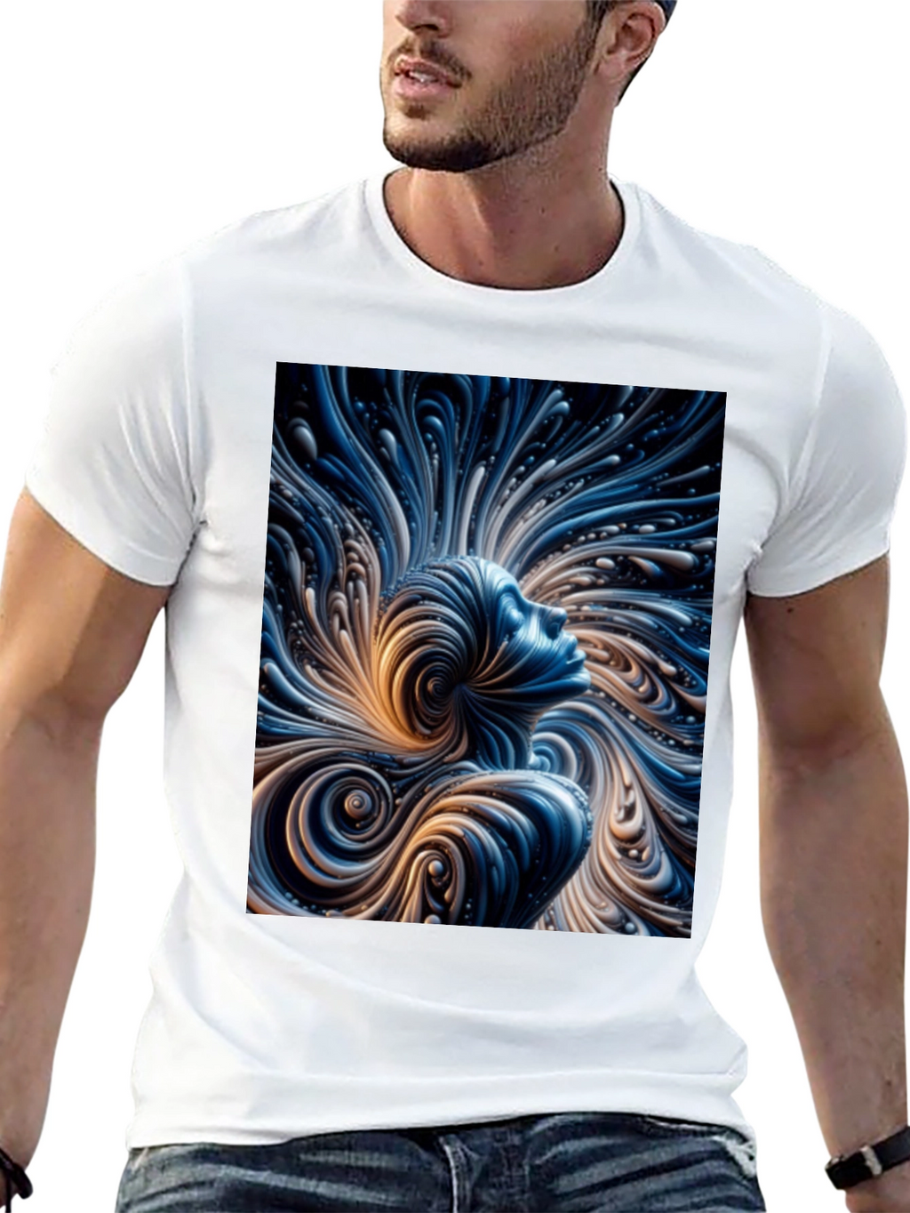 Abstract Mind T-Shirt - Black Cotton Tee