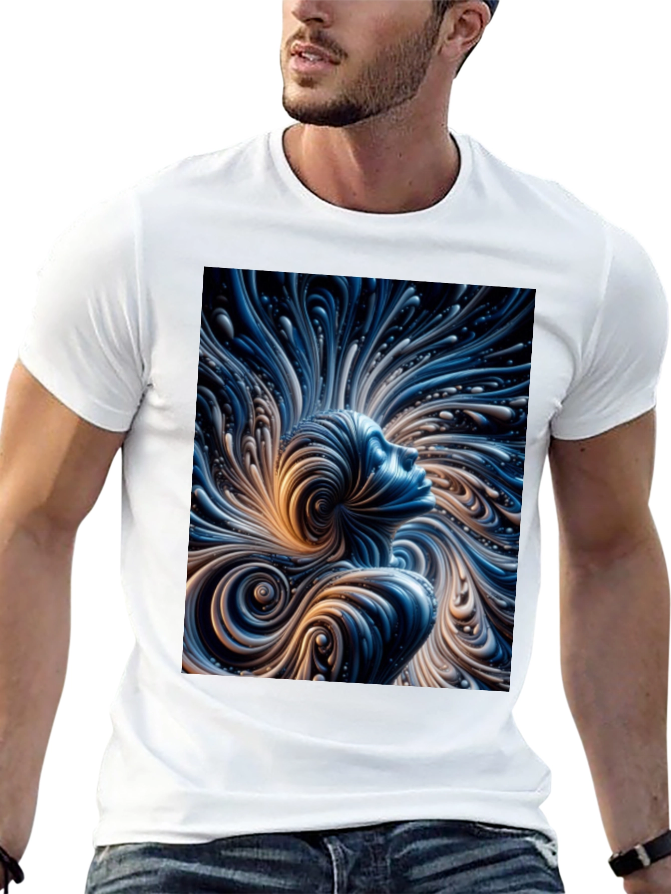 Abstract Mind T-Shirt - Black Cotton Tee