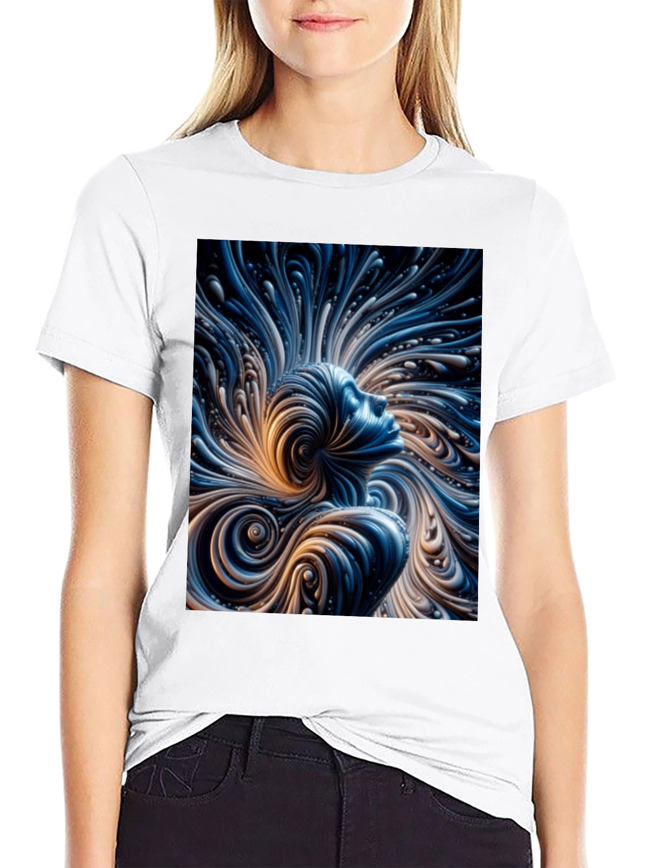Abstract Mind T-Shirt - Black Cotton Tee