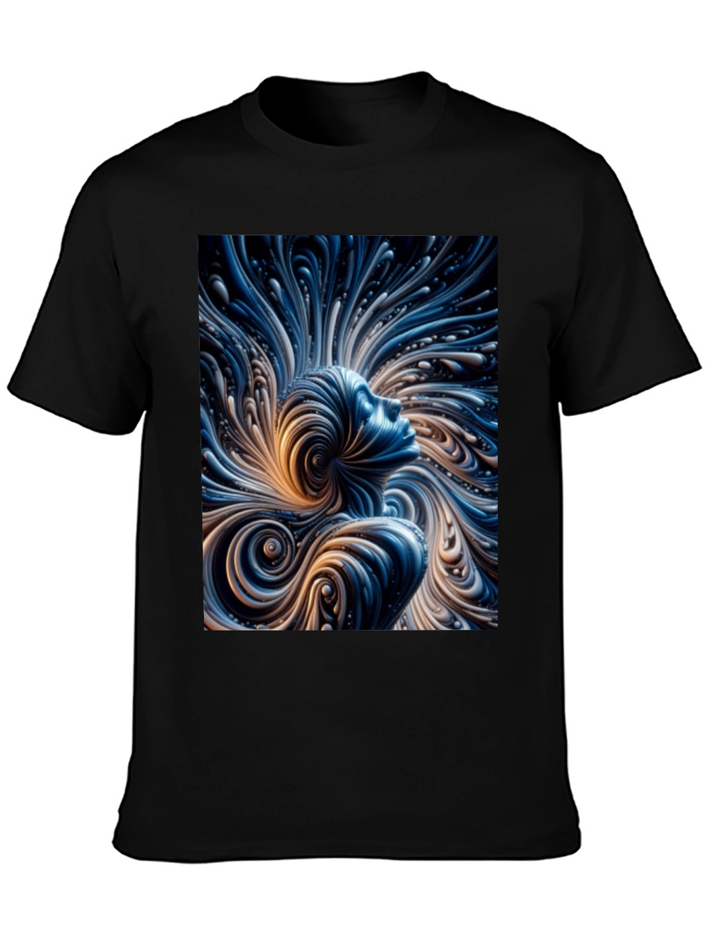 Abstract Mind T-Shirt - Black Cotton Tee