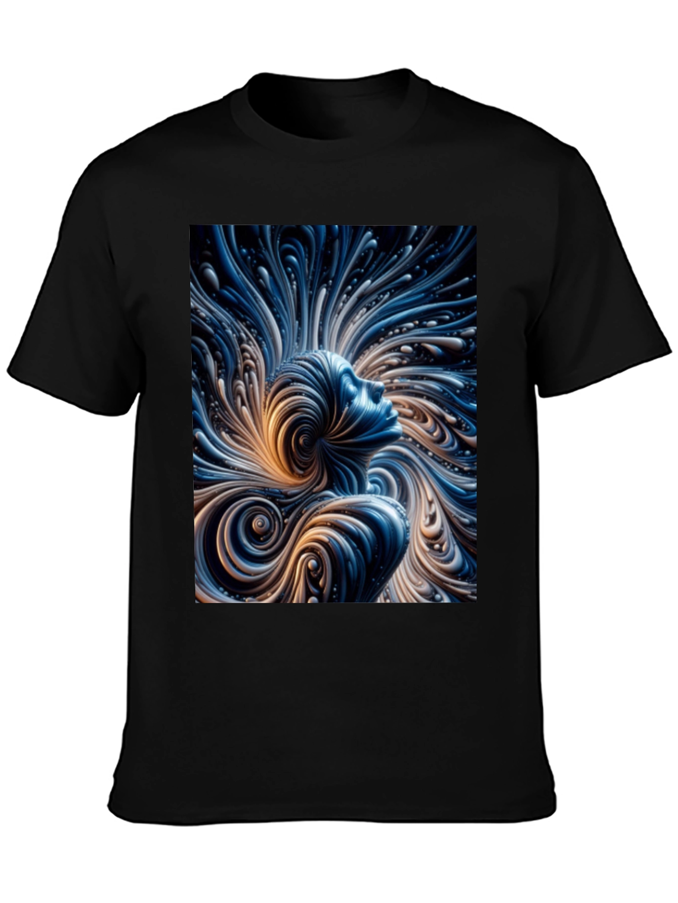 Abstract Mind T-Shirt - Black Cotton Tee