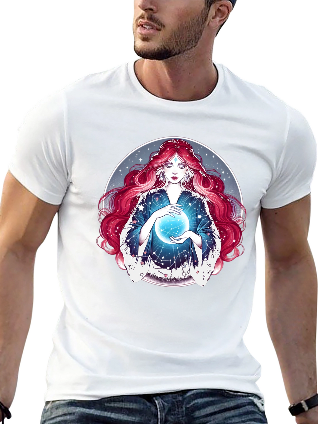 Mystic Moon T-Shirt - Celestial Fortune Teller Tee