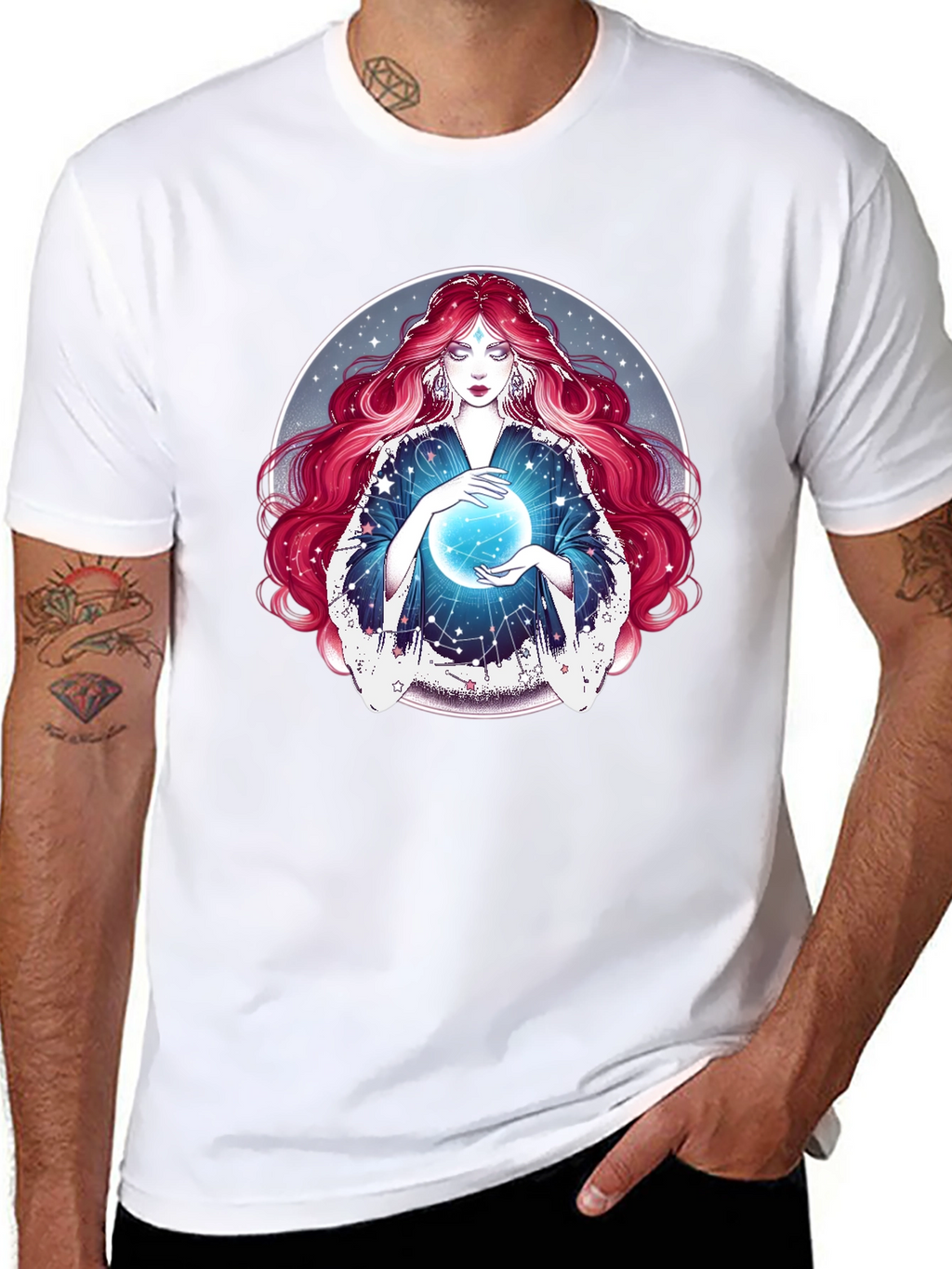 Mystic Moon T-Shirt - Celestial Fortune Teller Tee