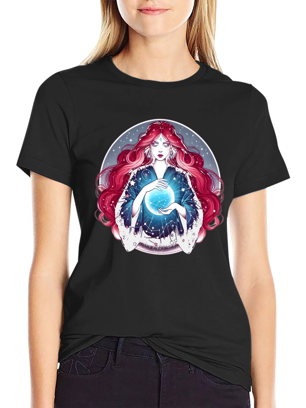 Mystic Moon T-Shirt - Celestial Fortune Teller Tee