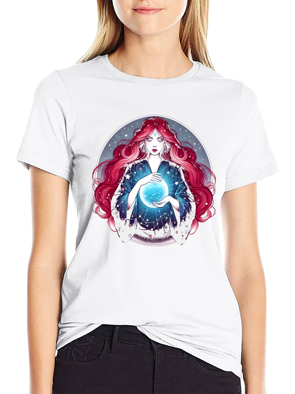 Mystic Moon T-Shirt - Celestial Fortune Teller Tee