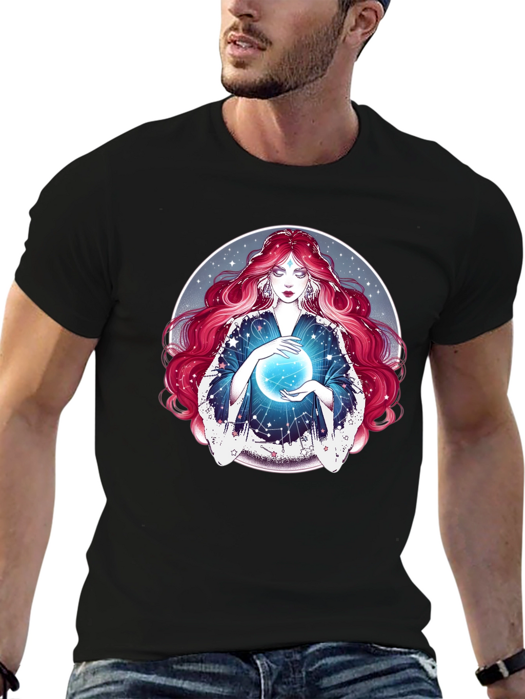 Mystic Moon T-Shirt - Celestial Fortune Teller Tee