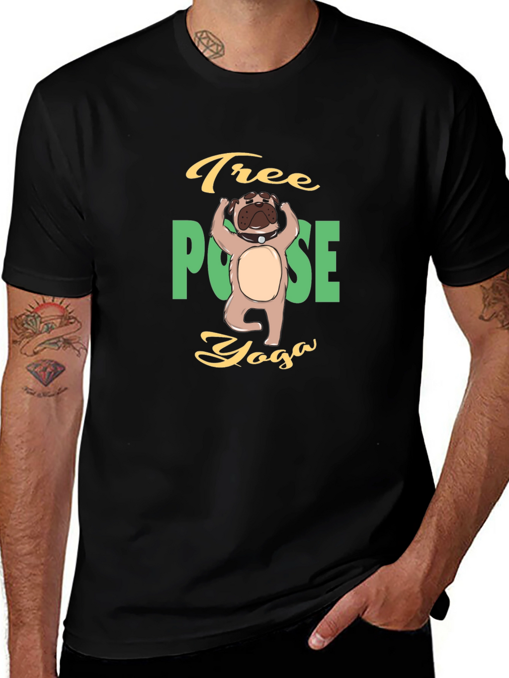 Yoga Dog T-Shirt - Tree Pose Yoga
