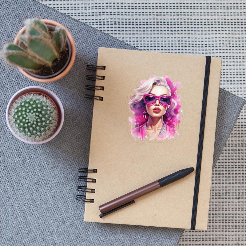 Vibrant Femme with Pink Sunglasses