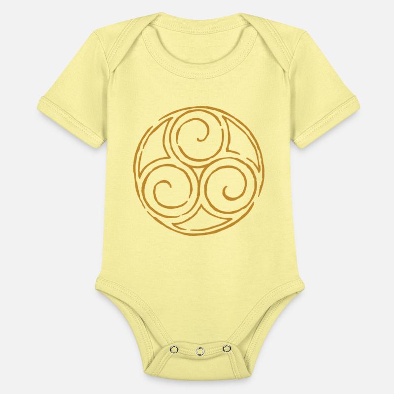 viking celtic symbol triskele yellow